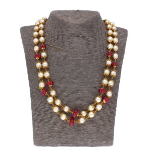 22KT South Sea With Ruby Gold Chain