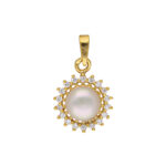 925 Silver Flower Designer Pearl Pendant