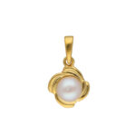 92.5 Sterling Silver Trendy Simple Pearl Pendant
