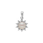 92.5 Sterling Silver Shreya Simple Pearl Pendant