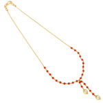 22KT (916) Ruby Pearls Gold Chain