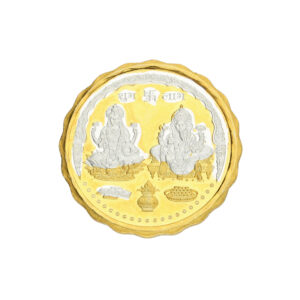 50 Gram Designer Laxmi & Ganesh Silver coin