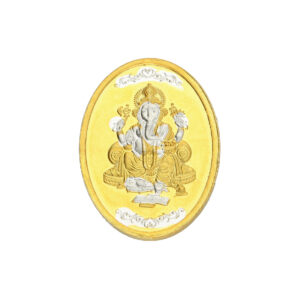 50 Gram Designer Oval Ganesh Silver coin