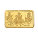 1 Grams 24Kt Ganesh Saraswathi Lakshmi Pure Gold Coin