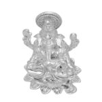 Flower Ganesh Silver Idols