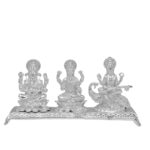 Goddess Lakshmi Ganesh Silver Idols