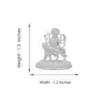 14 Grams Durga Silver Idol