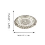 193.5 Grams Flower Design Silver Thali