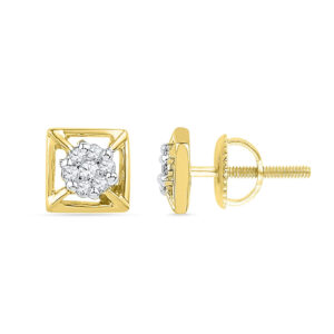 18 KT Gold Shimmer Diamond Earrings