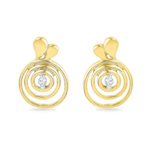 18kt Gold Honey Bee Diamond Earrings