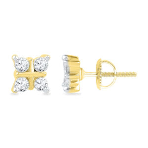 18 Kt Gold Victoria Diamond Earrings