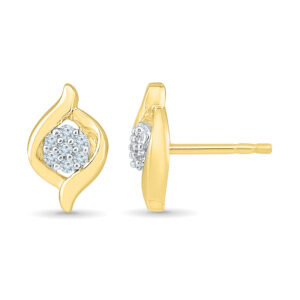 18 KT Gold Flawless Diamond Earrings: