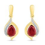 Lovely Ruby Ear Hangings