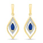 Light Of Love Blue Sapphire Diamond Earringss