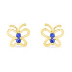 Butterfly Blue Sapphire Earrings