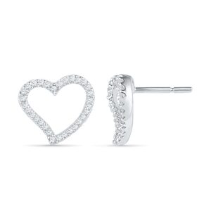 Heart Shaped Diamond Earrings