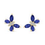 Butterfly Blue Sapphire Earrings