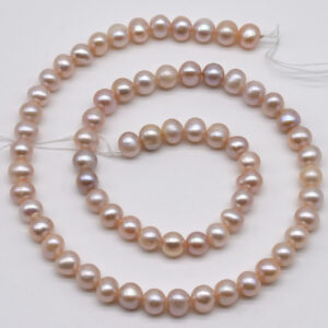 AA 4-5MM Freshwater Round Pearl String-Peach