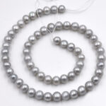AA Freshwater Round 4-5 MM Grey Pearl String