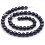 AA 4-5 MM Black Round Freshwater Pearl String