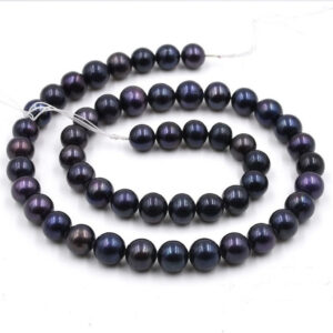 AA 4-5 MM Black Round Freshwater Pearl String
