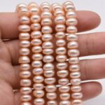 AA Freshwater Button 4-5 MM Pink Pearl String