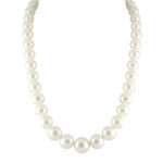 White Akoya Southsea Saltwater Pearl Necklace 11-12 mm