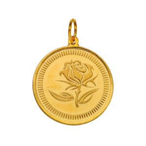 22kt 1 Gram Flower Gold Coin cum Pendant