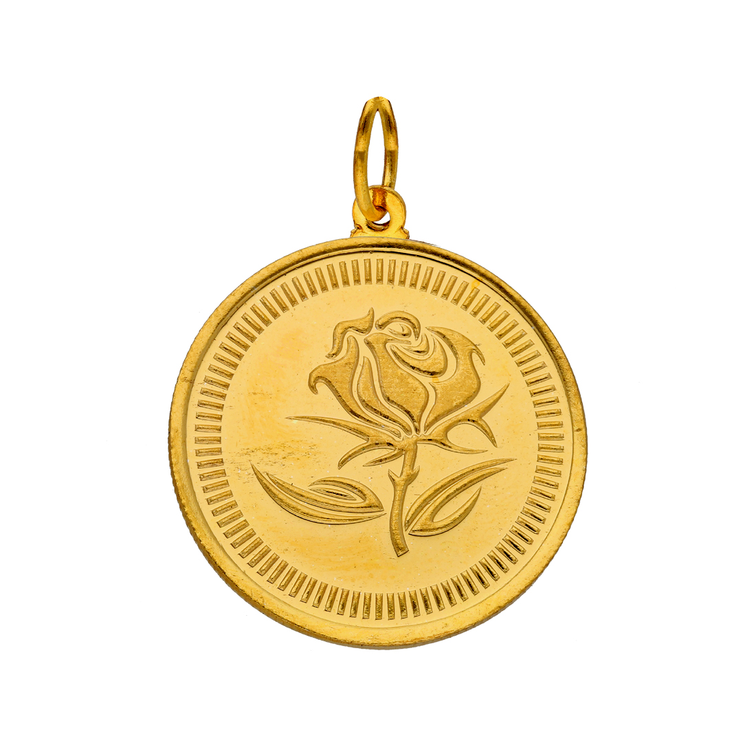 BUY 22kt Gram Flower Gold Coin cum Pendant Online