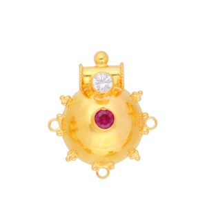 22KT Cakranemi Style Traditional Gold Pendants