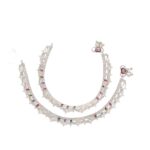 76 Grams Anna Enamel Silver Payal