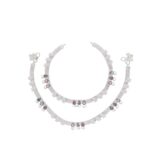 61 Grams Aarti stones Silver Payal
