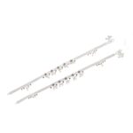 43 Grams Rose stones Silver Payal
