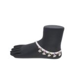 43 Grams Rose stones Silver Payal