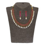 Pink Stone Pearl Necklace