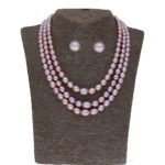 Tanvi 3 Lines Pearl Necklace Set