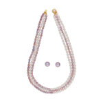 Abhi 3 Lines Pearl Necklace Set