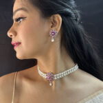 Unique 2 String White Pearl Choker