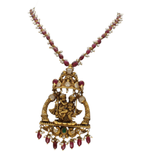 22KT Gold Radha Krishna Chain With Pendant