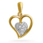 Heart In Heart Diamond Pendent: