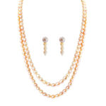 Pink Oval Pearl Set