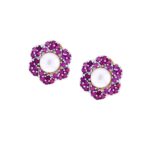 Red Lotus Pearls Earrings