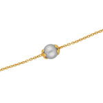 22kt Gold Grey Fresh Water Pearl Bracelet