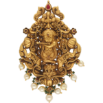 Lord Krishna 22KT Nakshi Gold Pendant