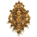 Lord Krishna 22KT Nakshi Gold Pendant