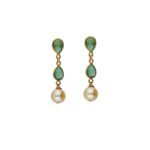 22KT Emerald Drop Gold Hangings