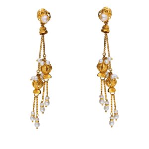 22KT Chandbalis Style Classic Gold Earrings