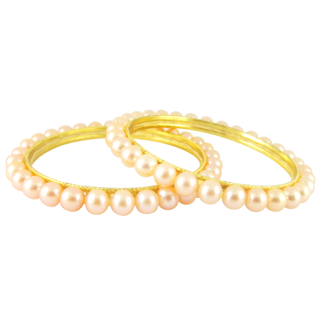 Pink Pearl Bangles – Jagdamba Pearls