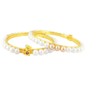 White Pearl Bangles