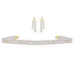 2 String Pearl Choker Set